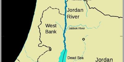 נהר הירדן במזרח התיכון מפה