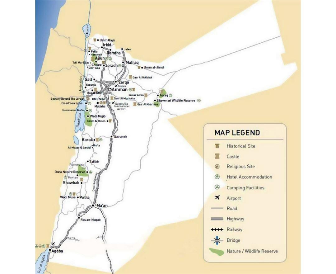 המפה של ג ' ורדן הרכבת
