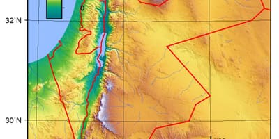 המפה של ג ' ורדן גובה