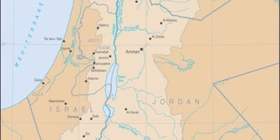 מפה של נהר הירדן על העולם