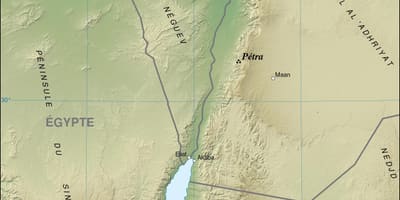 המפה של ג ' ורדן מראה פטרה